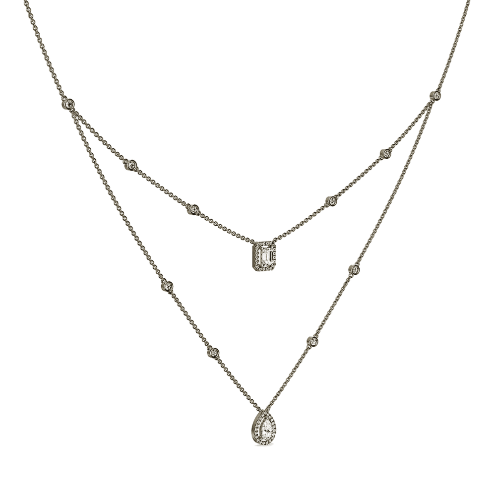 Parchhaayi Halo Lab Grown Diamond Necklace