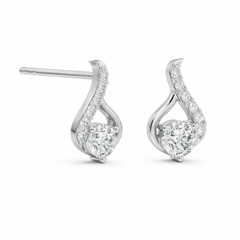 Samaras Solitaire Lab Grown Diamond Earrings