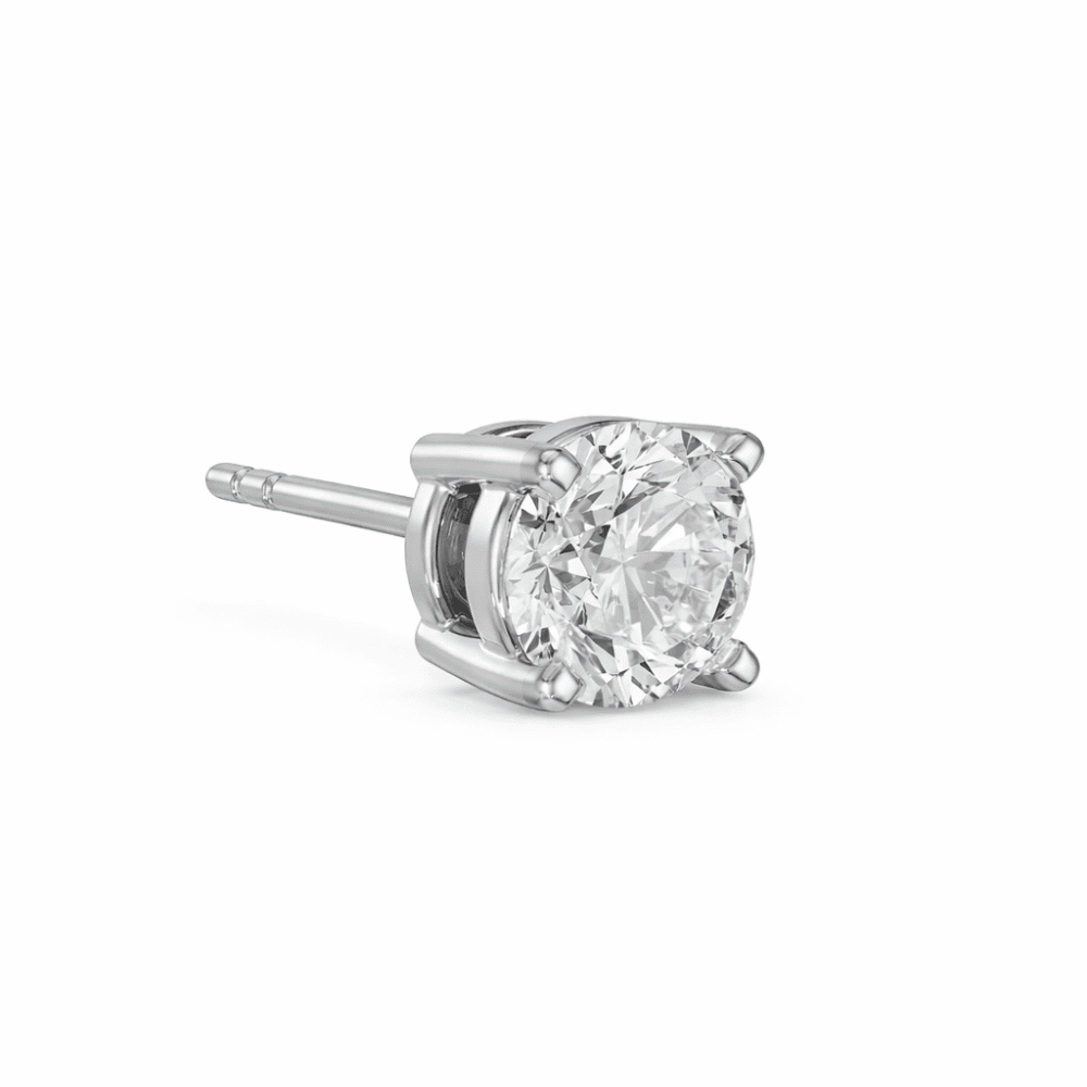 Veer Round Lab Grown Diamond Solitaire Studs for Men