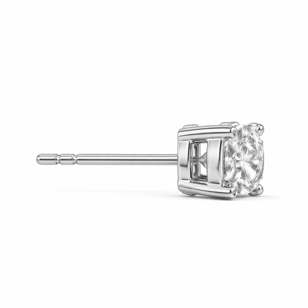 Veer Round Lab Grown Diamond Solitaire Studs for Men